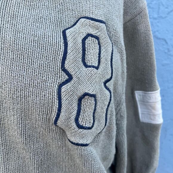 Tommy Hilfiger y2k Sweater Mens Zip cardigan in Medium Preppy Sweater - Picture 10 of 10